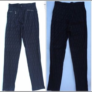 SOLD Vintage Fendi monogram high waist pants
